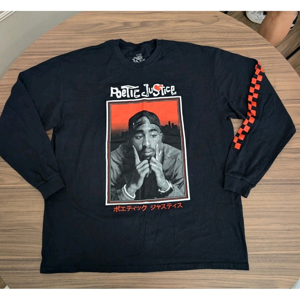 Thirty Single Tupac Poetic Justice Long Sleeve Shirt XL Hip Hop Graphic Tee